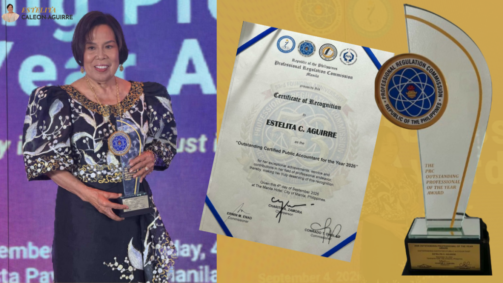 ESTELITA CALEON-AGUIRRE NAMED OUTSTANDING CERTIFIED PUBLIC ACCOUNTANT FOR THE YEAR 2026